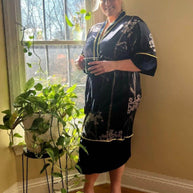 Ulivary Velvet Vintage Kimono Robe