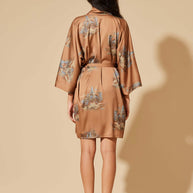 Ulivary Short Kimono Robe Landscape