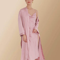 Ulivary Pink Robe Dress Set