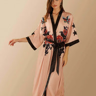 Ulivary Rose Butterfly Kimono Robe