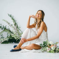 Talaria Premium Navy Blue Flats