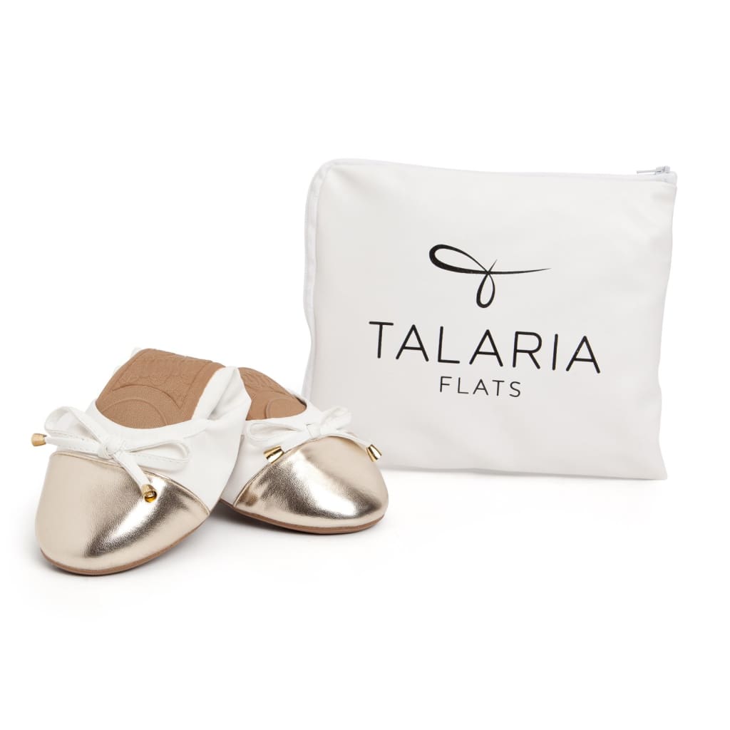 Talaria Premium White Flats