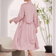 Ulivary Pink Robe Dress Set