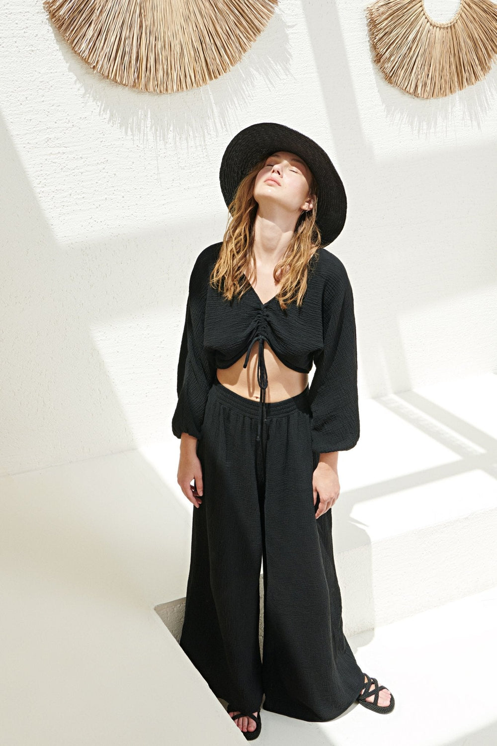 Skye Palazzo Pants - Black