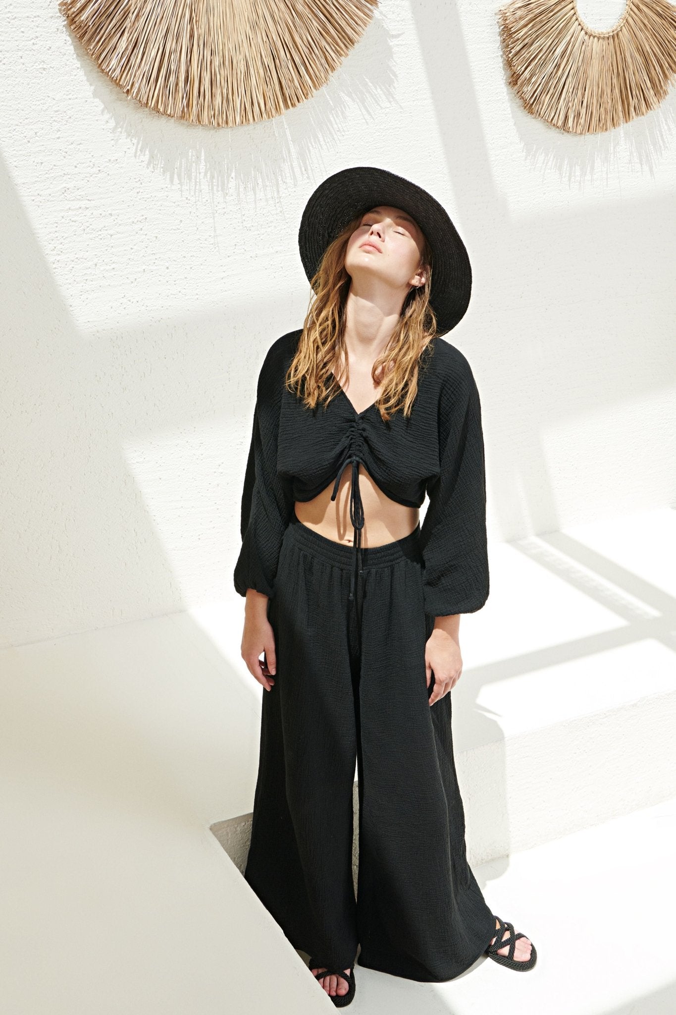 Skye Palazzo Pants - Black