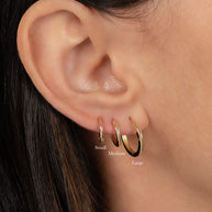 Zoe Lev 14k Gold Medium Huggie Earrings