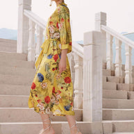 Ulivary Golden Spring Kimono Robe
