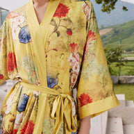 Ulivary Golden Spring Kimono Robe