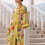Ulivary Golden Spring Kimono Robe