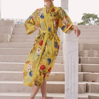 Ulivary Golden Spring Kimono Robe