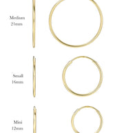 Zoe Lev 14k Gold Small Thread Hoop Earrings
