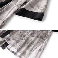 Short Kimono Robe Ink Painting