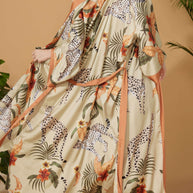Ulivary Orange Leopard Kimono Robe