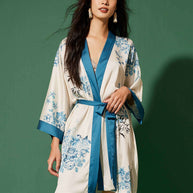 Ulivary Short Kimono Robe Bamboo