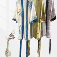 Ulivary Short Kimono Robe Bamboo