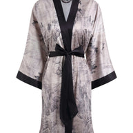Ulivary Short Kimono Robe Ink Painting