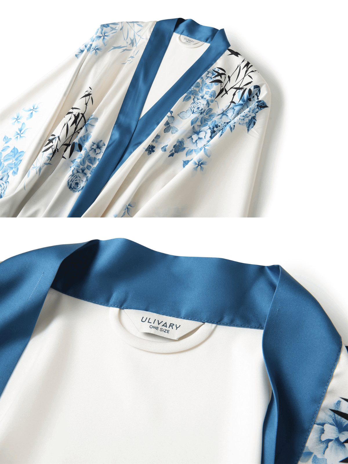 Ulivary Short Kimono Robe Bamboo