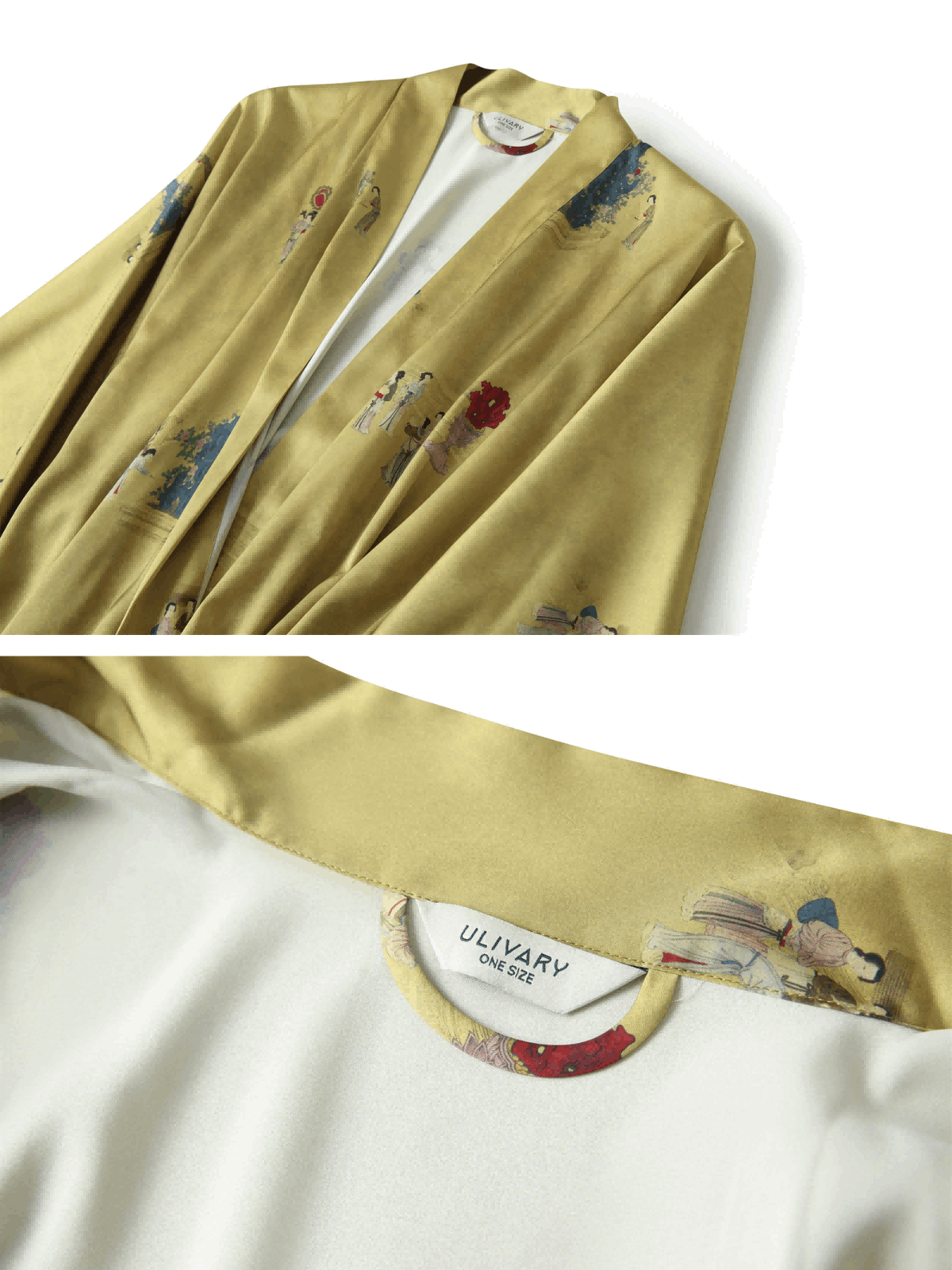 Ulivary Short Kimono Robe Murals