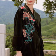 Velvet Embroidered Robe