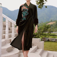 Velvet Embroidered Robe