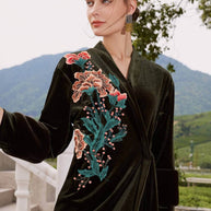Velvet Embroidered Robe