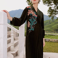 Velvet Embroidered Robe