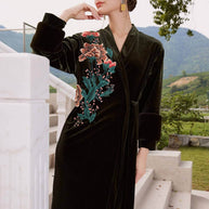 Velvet Embroidered Robe