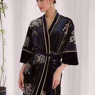 Ulivary Velvet Vintage Kimono Robe