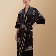 Ulivary Velvet Vintage Kimono Robe