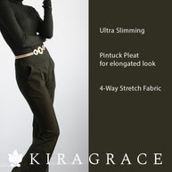KiraGrace VICTORIA HIGH WAIST FLARE PANT: LODEN