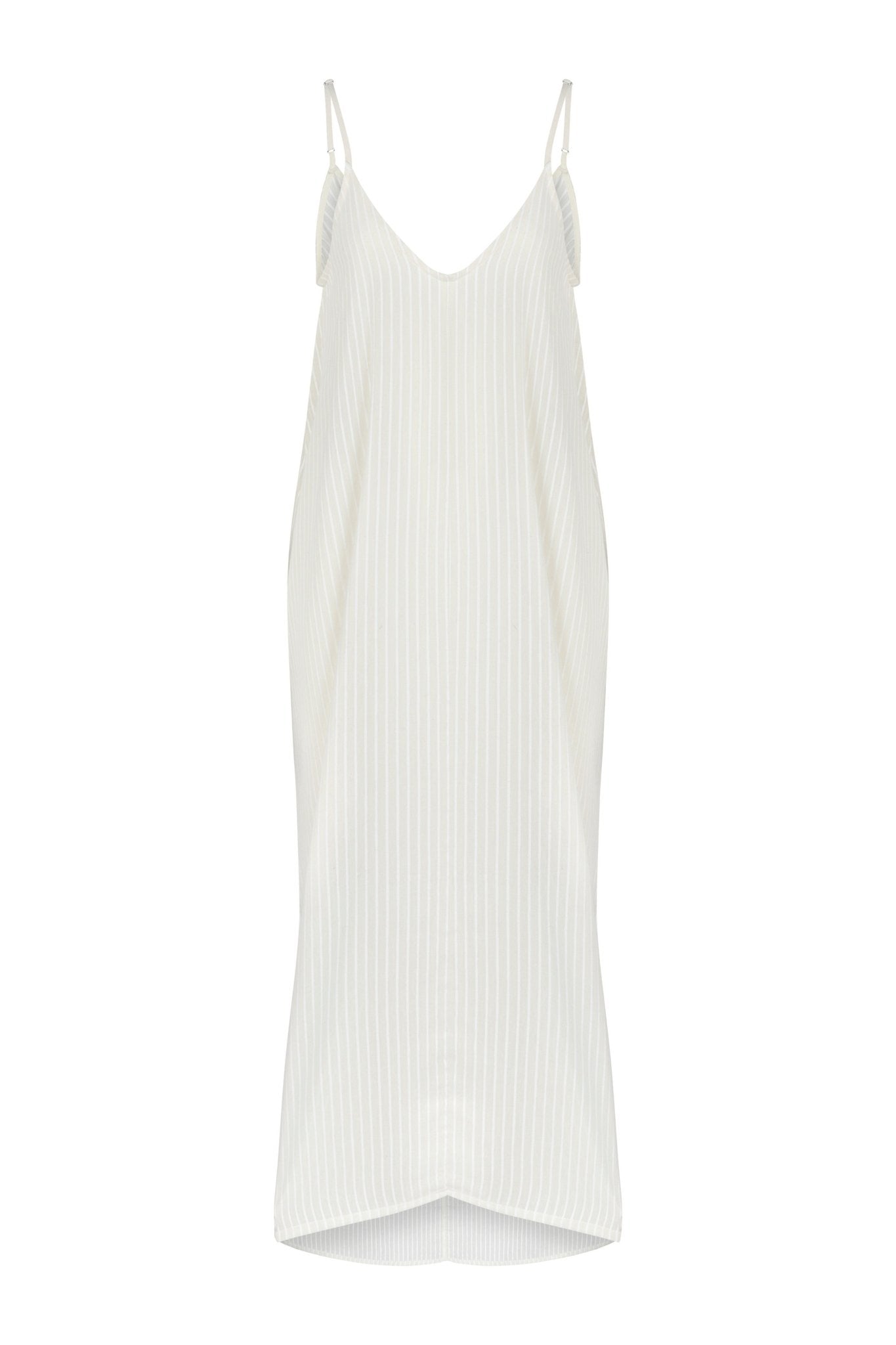 Yaz Dress - White Stripes