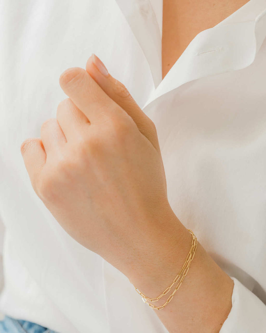 Zoe Lev 14k Gold Open Link Chain Bracelet