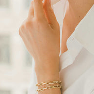 Zoe Lev 14k Gold Extra Large Open Link Chain Bracelet