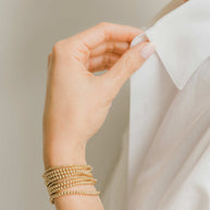 Zoe Lev 4mm Gold Bead Bracelet