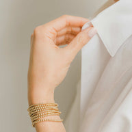 Zoe Lev 3mm Gold Bead Bracelet