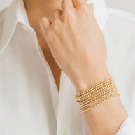 Zoe Lev 3mm Gold Bead Bracelet
