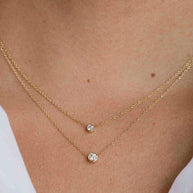 Zoe Lev Large Bezel Diamond Necklace