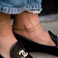 Zoe Lev 14k Gold Open Link Chain Anklet